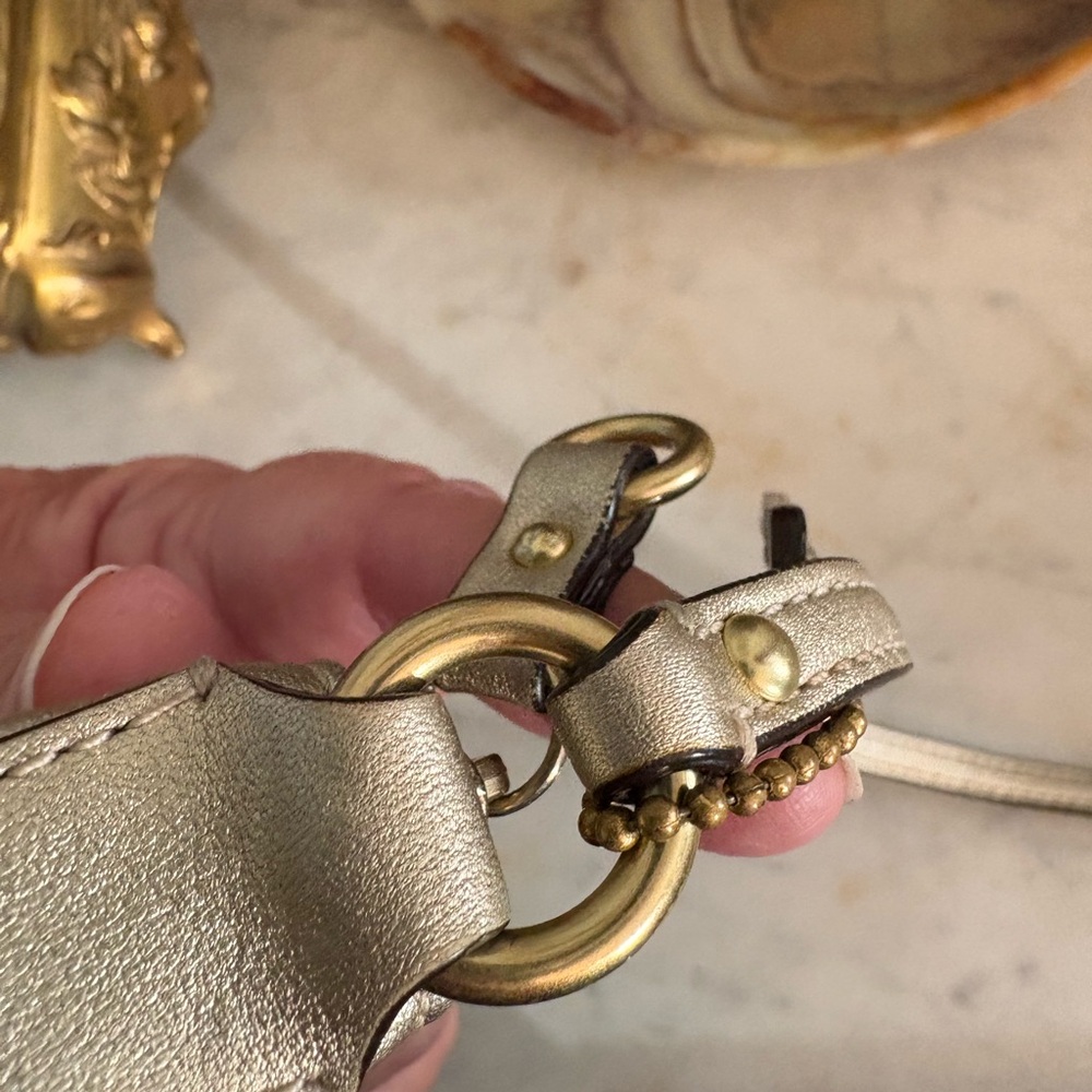 Coach Signature Metallic Wristlet - Picture 7 of 16